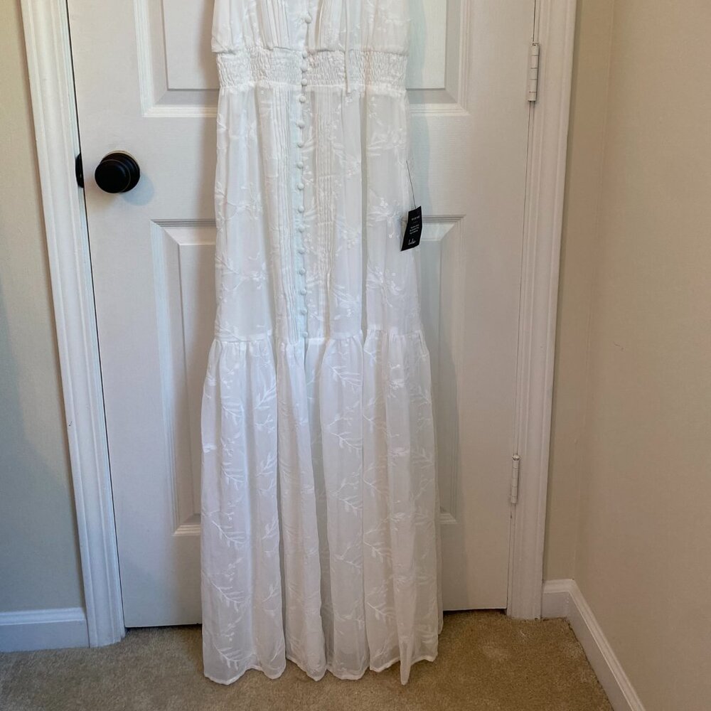 Lulu's Ivory Button-Down Maxi Dress NWT - Picture 2 of 9